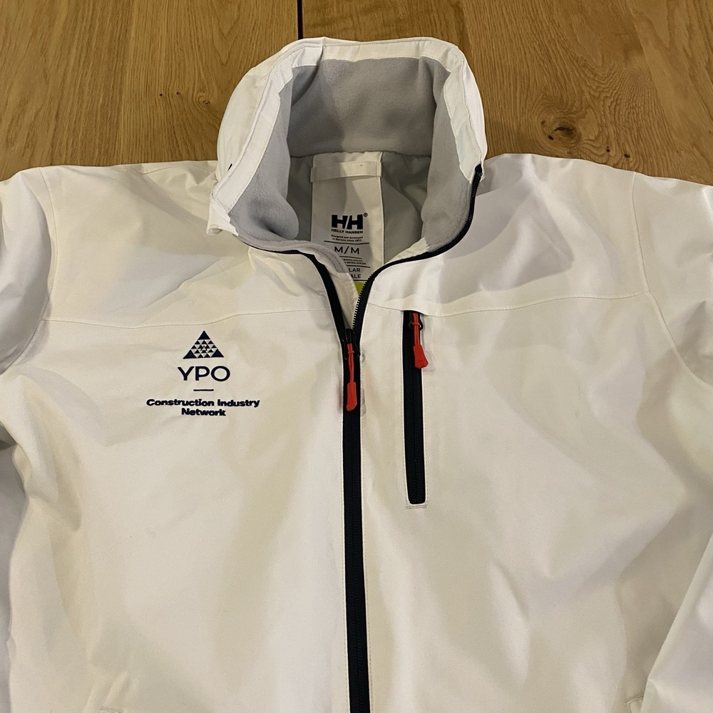 Helly Hansen Women's Size Medium Crew Midlayer Jacket 2.0 White Hooded Ski Snow* - Picture 2 of 14